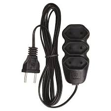 EXTENSAO PRETA 2P 10A 10 METROS