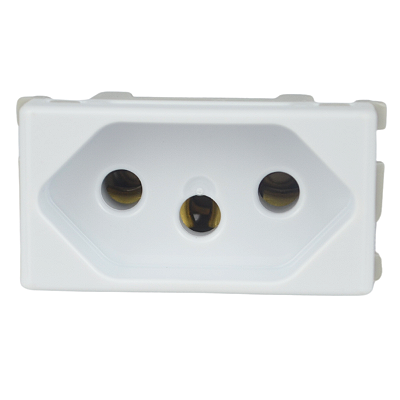 Tramont. Liz/Lux2 ModuloTom 2P+T 10A Branca 57115/030