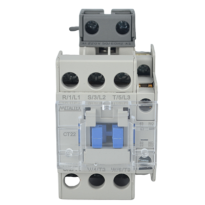 Contator CT22-311 Tripolar 22A 220V 1NA+1NF - Metaltex