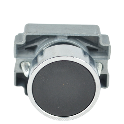 Botao de Impulso Metalico Preto 22MM 1NA