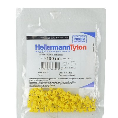 Anilha Hellermann MHG2/5 9 Amarelo