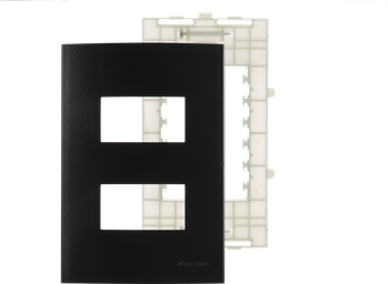Clean Ebony Grafit  Placa 4 X 2  2 Posto Separado  C/Sup