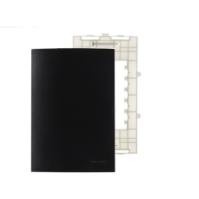 Placa 4X2 Cega C/Suporte Preto Ebony