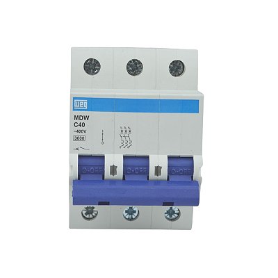 Disjuntor Tripolar Mdw-B 40A 5ka Weg