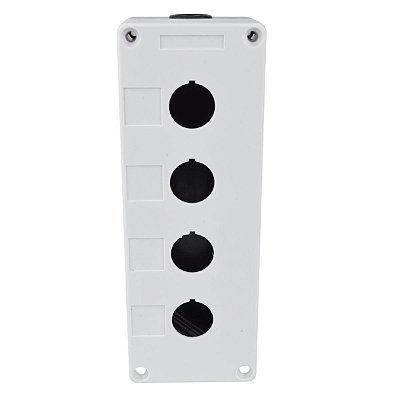 Caixa 4furo 22ømm- Sem Botao - Vazia Tampa Cinza  Bx1/4