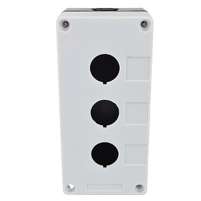 Caixa 3 Furo 22ømm- Sem Botao - Vazia Tampa Cinza  Bx1/3 sibratec
