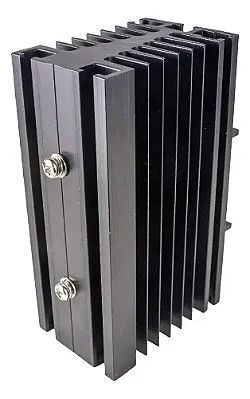 dissipador Calor p/ rele estado solido até 40A - trilho din.