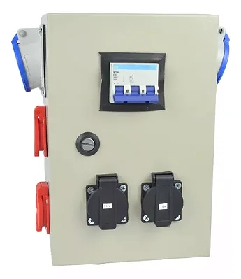 Quadro de Tomadas para Canteiro de Obras Robozinho Personalizado 380v Dr 40A Tetrapolar  30mA  M