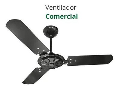 Ventilador De Teto Comercial Preto 220V Ventex