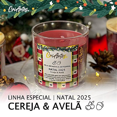 FELIZ NATAL | Vela aromática de Cereja & Avelã 180g