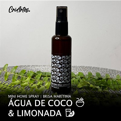 BRISA MARÍTIMA | Mini Home Spray de Água de Coco & Limonada 60ml