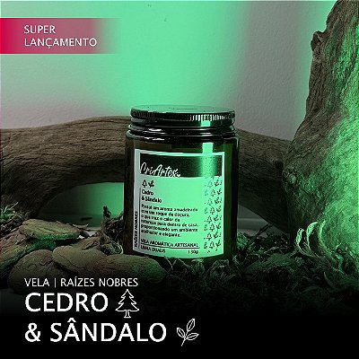 RAÍZES NOBRES | Vela aromática de Cedro & Sândalo 130g