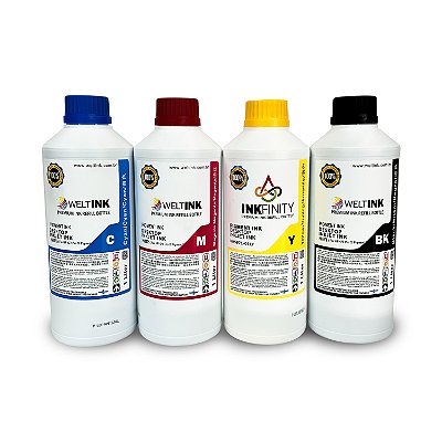 TINTA WELTINK - PIGMENTADA - HH5971  - KIT COM 4 CORES - 1 LITRO
