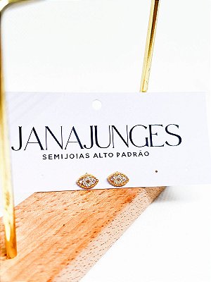 Brinco Olho Grego Cravejado