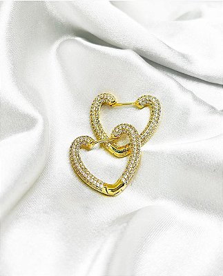 Brinco de Coração Estilizado