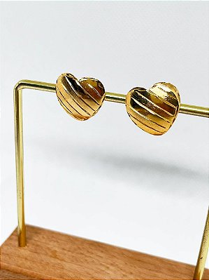 Brinco Diamantado Coração