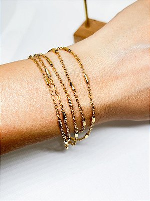 Pulseira 5 voltas tubinho