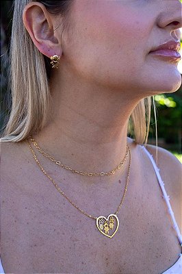 Colar Coração com Filhos