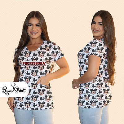 BATA COM BOLSO/SCRUB PROFISSÃO PROFESSORA MICKEY TOTAL