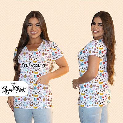BATA COM BOLSO/SCRUB PROFISSÃO PROFESSORA VARIADA 5