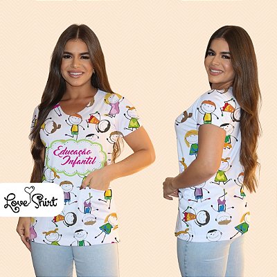 BATA COM BOLSO/SCRUB PROFISSÃO EDUCAÇÃO INFANTIL FUNDO BONECOS
