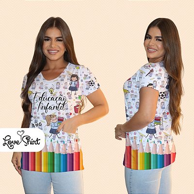 BATA COM BOLSO/SCRUB PROFISSÃO EDUCAÇÃO INFANTIL BARRA LAPIS VARIADA TOTAL