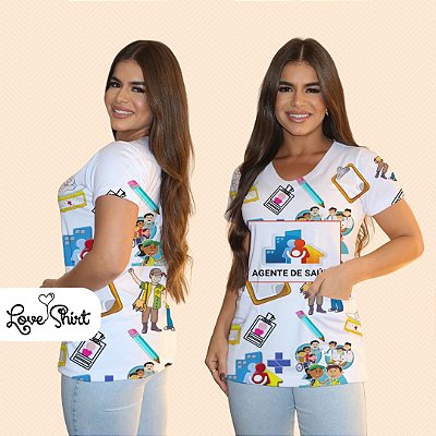 BATA COM BOLSO/SCRUB PROFISSÃO AGENTE DE SAÚDE VARIADA 3