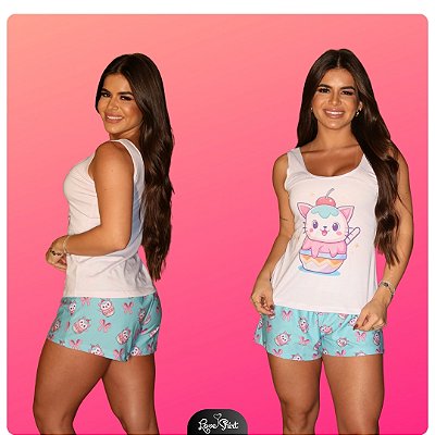 PIJAMA LOVE GATINHA SORVETE