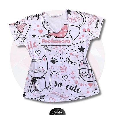 T-SHIRT PROFISSÃO PROFESSORA GATINHA
