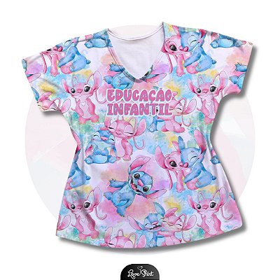 T-SHIRT PROFISSÃO EDUCAÇÃO INFANTIL STITCH LOVE TOTAL