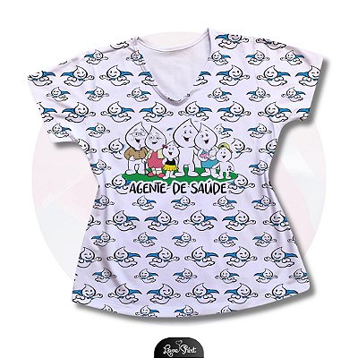 T-SHIRT PROFISSÃO AGENTE DE SAÚDE FAMÍLIA GOTINHA