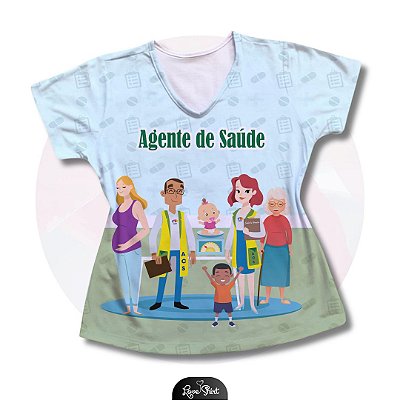 T-SHIRT PROFISSÃO AGENTE DE SAÚDE VARIADO 03