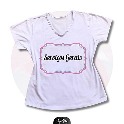 T-SHIRT PROFISSÃO SERVIÇOS GERAIS CENTRAL