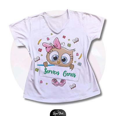 T-SHIRT PROFISSÃO SERVIÇOS GERAIS CORUJA CENTRAL