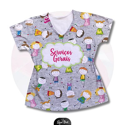 T-SHIRT PROFISSÃO SERVIÇOS GERAIS FD MESCLA