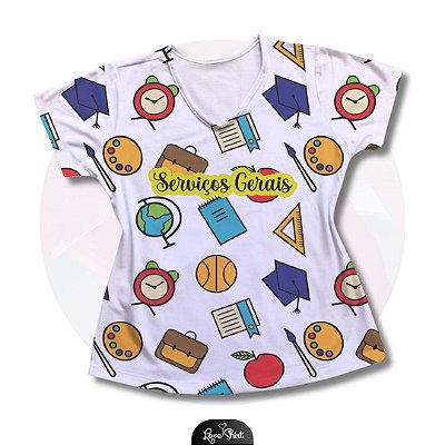 T-SHIRT PROFISSÃO SERVIÇOS GERAIS ESCOLAR
