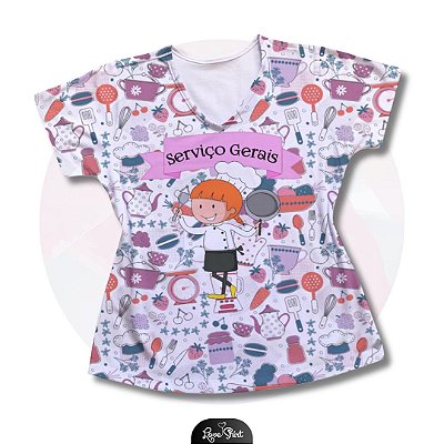T-SHIRT PROFISSÃO SERVIÇOS GERAIS MULHER RUIVA