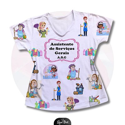 T-SHIRT PROFISSÃO ASSISTENTE DE SERVIÇOS GERAIS