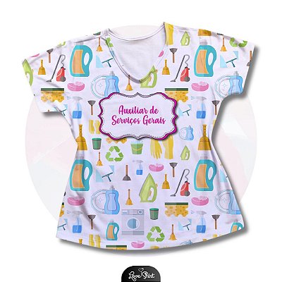 T-SHIRT PROFISSÃO AUXILIAR DE SERVIÇOS GERAIS VARIADO 06