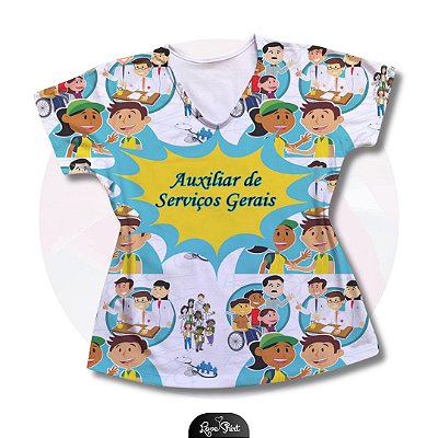 T-SHIRT PROFISSÃO AUXILIAR DE SERVIÇOS GERAIS VARIADO 05