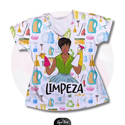 T-SHIRT PROFISSÃO LIMPEZA MULHER FD VARIADO 04