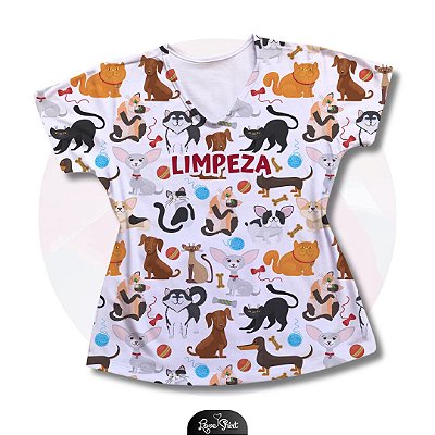 T-SHIRT PROFISSÃO LIMPEZA ANIMAIS
