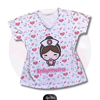 T-SHIRT PROFISSÃO ENFERMEIRA MULHER FD VARIADO 07