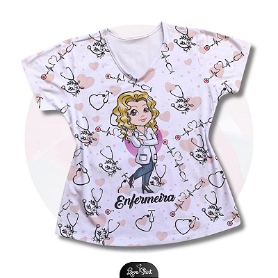 T-SHIRT PROFISSÃO ENFERMEIRA MULHER FD VARIADO 02
