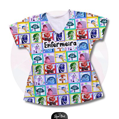T-SHIRT PROFISSÃO ENFERMEIRA MOSAICO DIVERTIDAMENTE