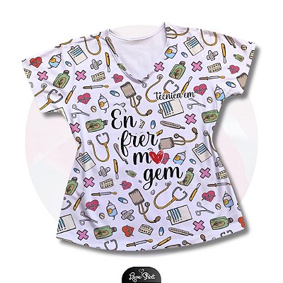 T-SHIRT PROFISSÃO TÉCNICA DE ENFERMAGEM VARIADA 06