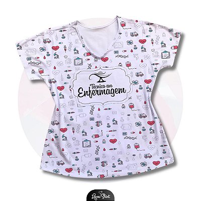 T-SHIRT PROFISSÃO TÉCNICA DE ENFERMAGEM VARIADA 07