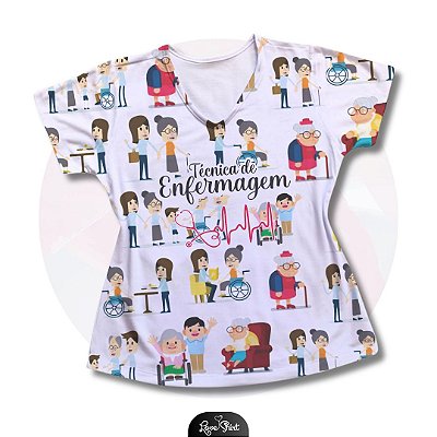T-SHIRT PROFISSÃO TÉCNICA DE ENFERMAGEM VARIADA 06