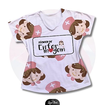 T-SHIRT PROFISSÃO TÉCNICA DE ENFERMAGEM VARIADA 05