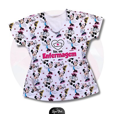 T-SHIRT PROFISSÃO TÉCNICA DE ENFERMAGEM FD MINNIE TOTAL